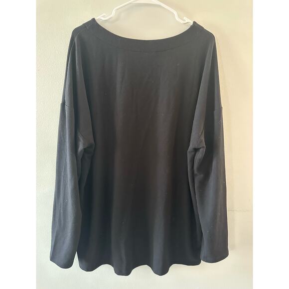 Banana Republic Sweater Women's XXL Black Scoop Neck Minimalist Winter Capsule - Picture 6 of 7